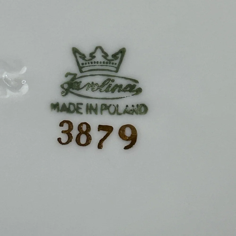 Favolina Karolina Jarolina Porcelain Salad Plate 3879 Floral‎ Silver Scalloped 7
